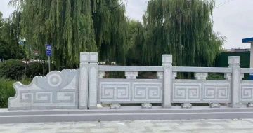 宿迁 芝麻灰桥栏杆、河道栏杆安装效果