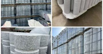 宿迁 芝麻白花岗岩挡车柱、隔离柱多少钱