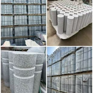 宿迁 芝麻白花岗岩挡车柱、隔离柱多少钱