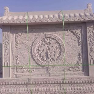 宿迁 芝麻白花岗岩屏风，照壁，影壁