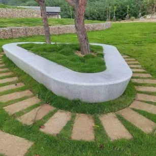 宿迁 芝麻白光面整石坐凳