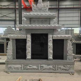 宿迁 芝麻灰高档墓碑、土墓，一套也支持定做