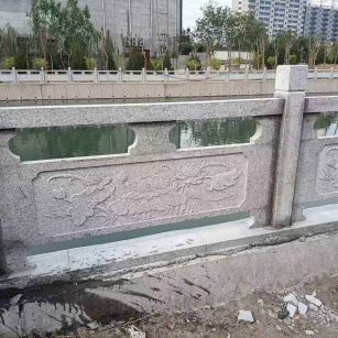 宿迁 芙蓉白大花桥梁、河道，石材栏杆、围栏、护栏