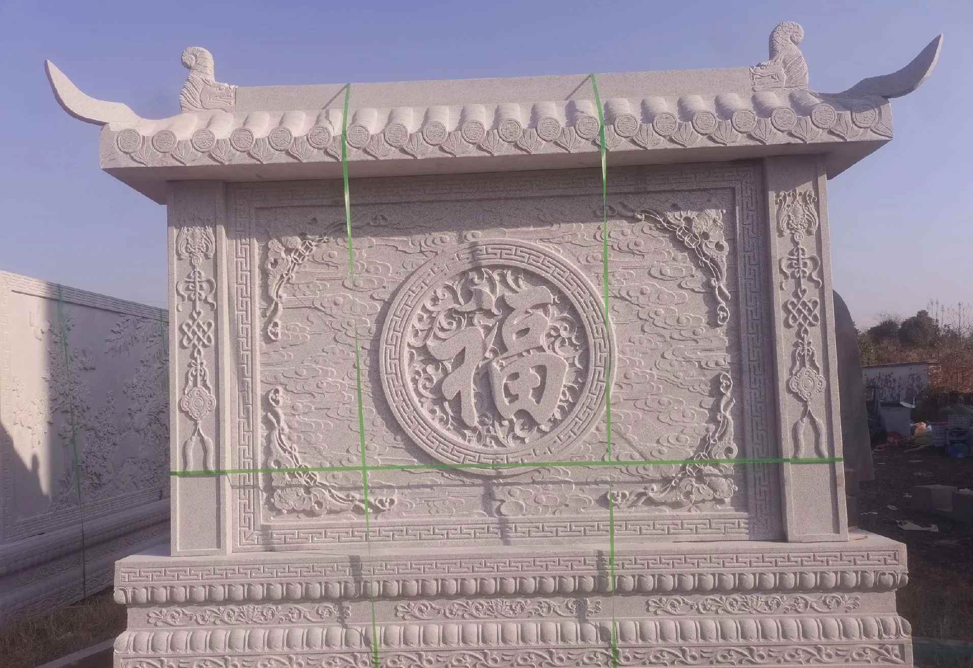 宿迁 芝麻白花岗岩屏风，照壁，影壁