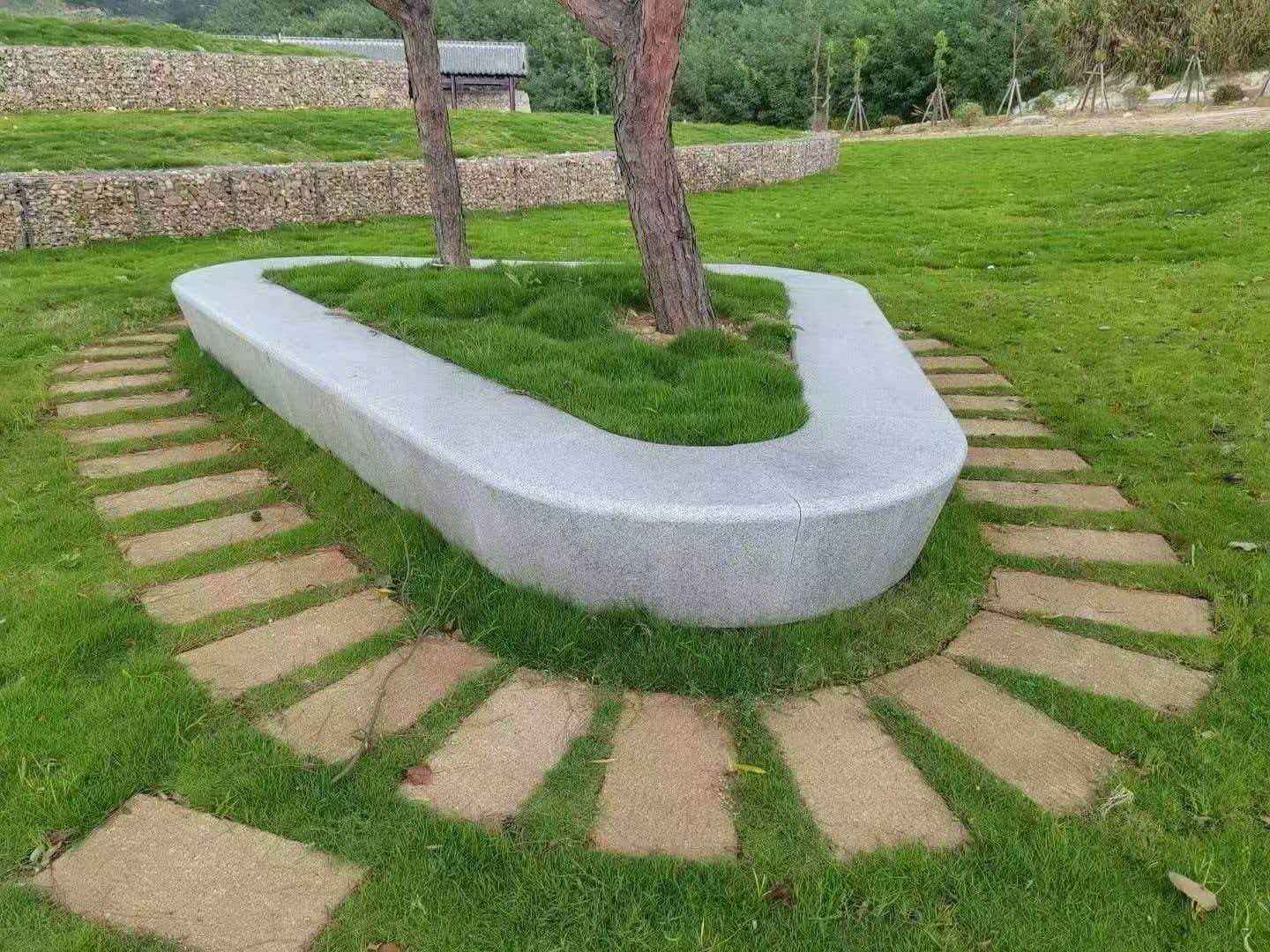 宿迁 芝麻白光面整石坐凳